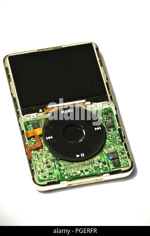 Ipod classic, inside view, parts,elements Stock Photo