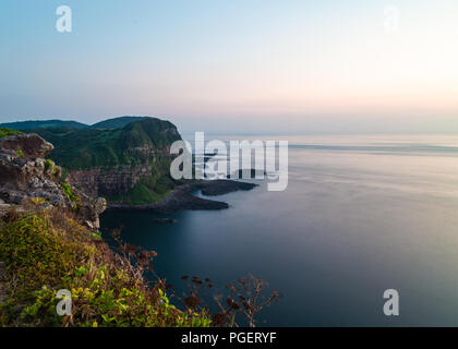 Sea scape of Shiodawara cliffs on Ikitsuki island in Japan. Stock Photo