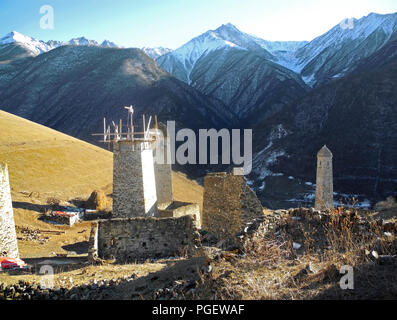 Towers Of Ingushetia. Ancient Architecture And Ruins Stock Photo