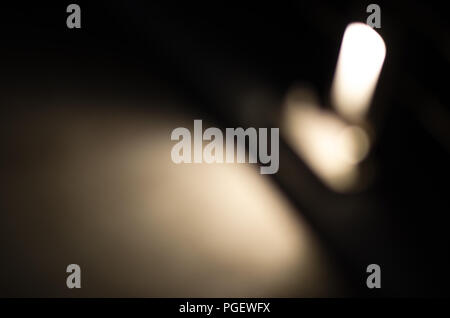 Abstract city street light defocused at night, blur bokeh, colorful & dark background. Stock Photo