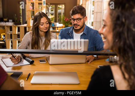 Students getting ready for final exams Stock Photo