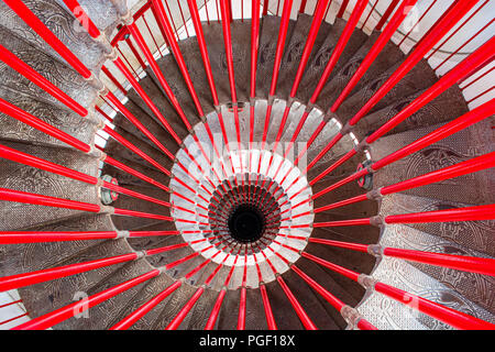 Spiral stairs in the tower of Ljubliana Castle in Ljubliana (Slovenia) Stock Photo