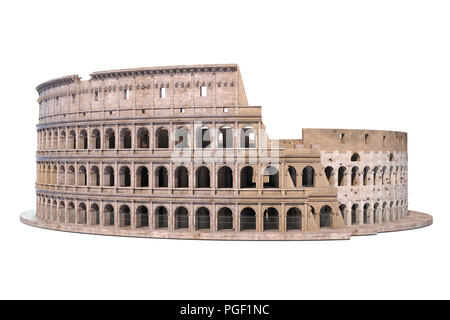 Coliseum, Colosseum isolated on white. Architectural and historic symbol of Rome and Italy, 3d illustration Stock Photo