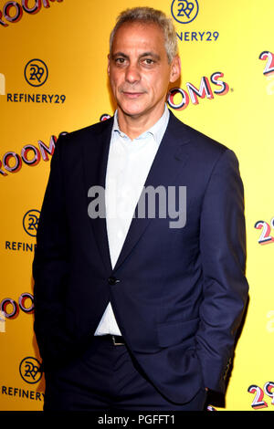 Red Carpet Arrivals for the Opening Night at the Inaugural 'Refinery29's 29rooms: Turn It Into Art' Event in Chicago, IL, USA on July 25, 2018  Featuring: Rahm Emanuel Where: Chicago, Illinois, United States When: 26 Jul 2018 Credit: Adam Bielawski/WENN.com Stock Photo