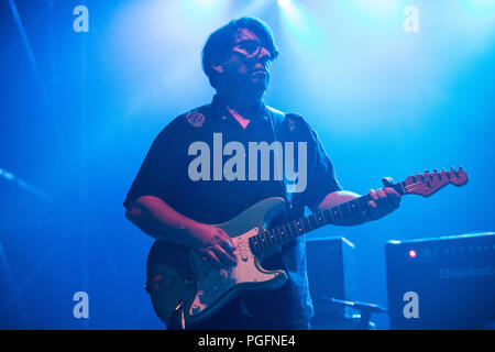 Turin Italy. 25 August 2018. The English rock band ECHO & THE BUNNYMEN performs live on stage at Spazio 211 during the 'Todays Festival' Credit: Rodolfo Sassano/Alamy Live News Stock Photo