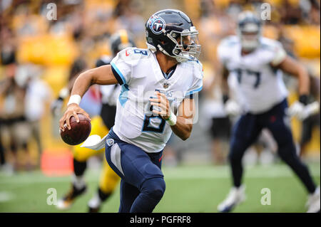 Pittsburgh, USA. 25 August 2018. Titans #20 Demontre Hurst during the  Pittsburgh Steelers vs Tennessee Titans