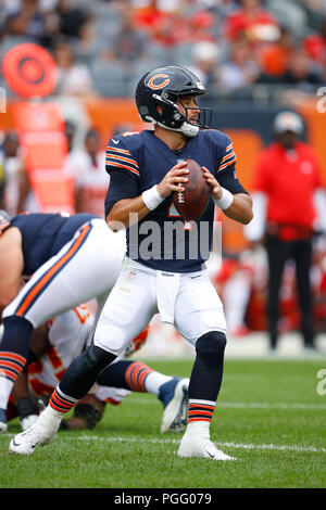 Illinois, USA. 25 August 2018. Bears Quarterback #4 Chase Daniel in action during the NFL Game between the Kansas City Chiefs and Chicago Bears at Soldier Field in Chicago, IL. Photographer: Mike Wulf Credit: Cal Sport Media/Alamy Live News Stock Photo