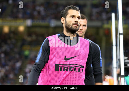 Milano, Italy. 26th August, 2018.  Antonio Candreva of FC Internazionale looks on before  the Serie A match between FC Internazionale and Torino Fc. Credit: Marco Canoniero/Alamy Live News Stock Photo