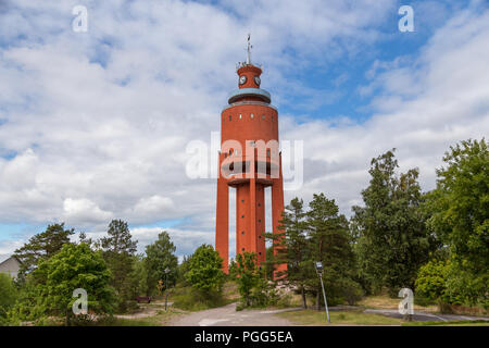 Hanko Finland, the famous water tower of the town on a summer day Stock Photo