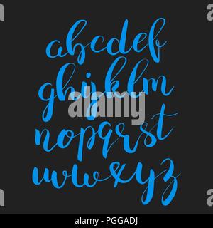 Calligraphic brushpen font Stock Vector