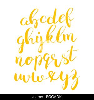 Calligraphic brushpen font Stock Vector