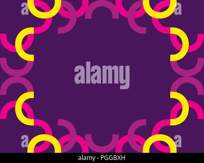 Abstract geometric pattern. Frame in the style of the Bauhaus. Geometrical figures, binding. Vector illustration Stock Vector
