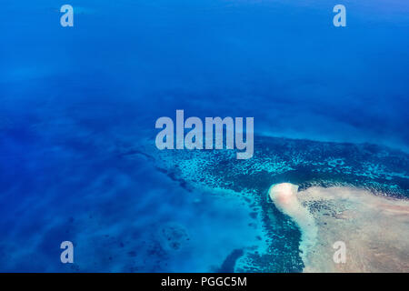 Beautiful view of Quirimbas archipilago in Mozambique from above Stock Photo