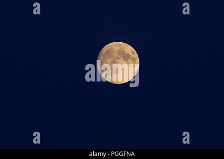 Blood moon above north London. On Friday 27 July, a total lunar eclipse will be visible from almost all parts of the world.  Featuring: Blood moon Where: London, United Kingdom When: 26 Jul 2018 Credit: Dinendra Haria/WENN Stock Photo