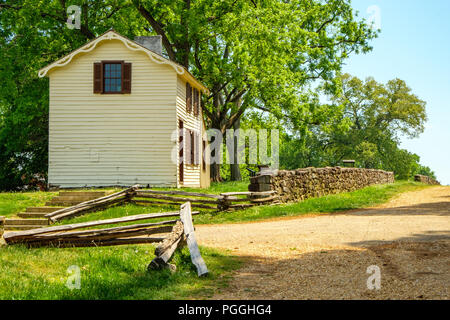 Innis House, Fredericksburg & Spotsylvania National Military Park, Lafayette Boulevard, Fredericksburg, Virginia Stock Photo