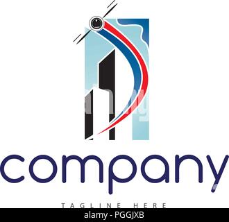 Aerial vector logo image Stock Vector