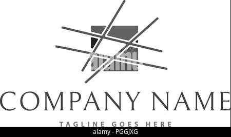 Arts Cube Black vector logo image Stock Vector