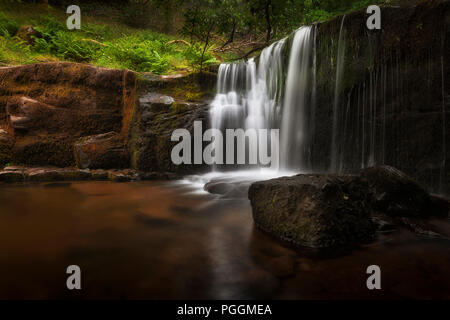 A waterfall at Blaen y Glyn. Stock Photo