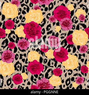 Bright Textured animal pattern Stock Vector