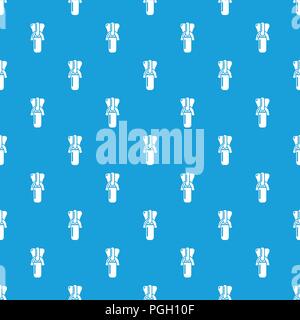 Bag zip pattern vector seamless blue Stock Vector