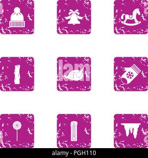 Winter playground icons set, grunge style Stock Vector Image & Art - Alamy