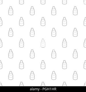 Bottle with pipette for vaping icon, outline style Stock Vector