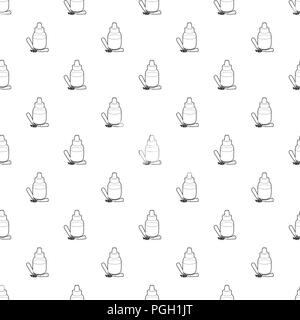 Refill bottle and cigarette icon, outline style Stock Vector