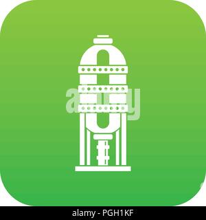 Capacity for oil storage icon digital green Stock Vector