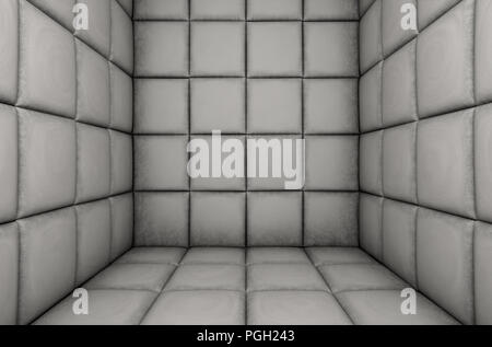 white mental hospital padded room empty with copy space Stock Photo - Alamy