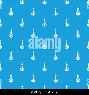 Round flask pattern vector seamless blue Stock Vector