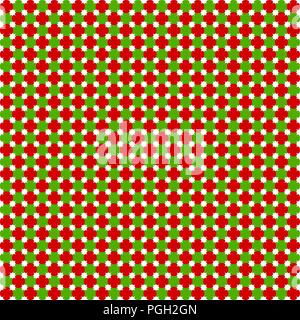 Christmas seamless red-green pattern. Vector image. Eps 10 Stock Vector