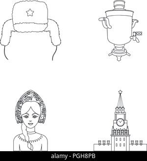 building,clothes,collection,country,ear,flap,hat,headdress,icon,illustration,isolated,kremlin,logo,nation,national,outline,russia,samovar,set,sights,sign,symbol,tea,vector,web,woman, Vector Vectors , Stock Vector