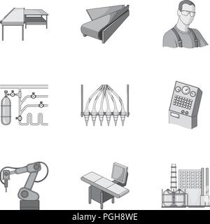 Automatic Technology icon set. Monochrome simple Automatic Technology ...