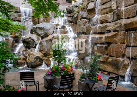 Waterfall Garden Park, Pioneer Square, Seattle, USA Stock Photo