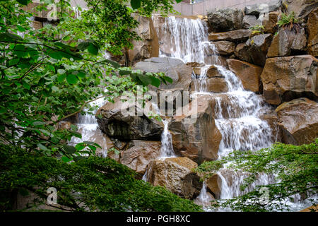 Waterfall Garden Park, Pioneer Square, Seattle, USA Stock Photo