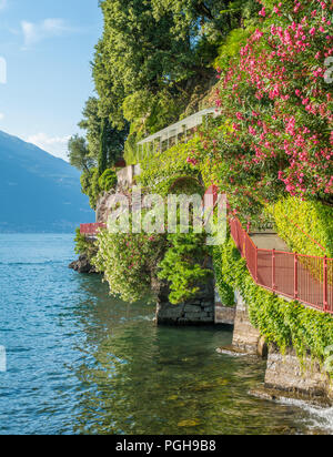 The scenic 'Walk of Lovers' in Varenna, Lake Como. Lombardy, Italy. Stock Photo