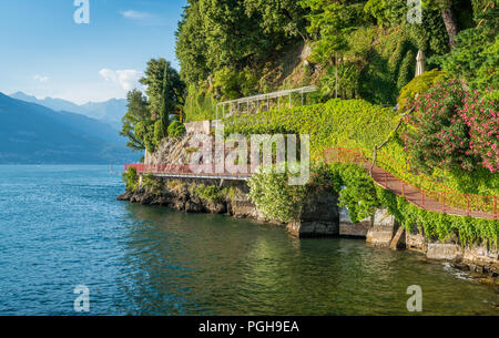 The scenic 'Walk of Lovers' in Varenna, Lake Como. Lombardy, Italy. Stock Photo