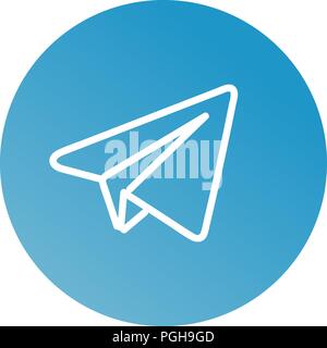 linear paper plane icon Stock Vector