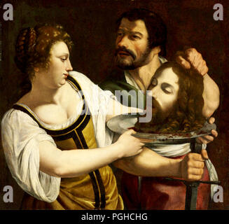 Salome with the Head of Saint John the Baptist by Artemisia Gentileschi Stock Photo