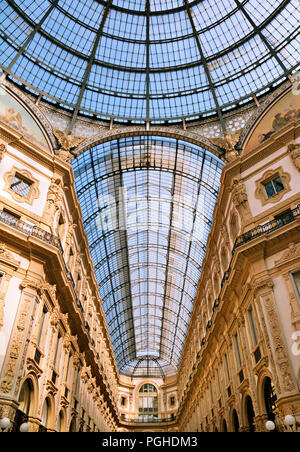Ceiling of galleria Vittorio Emanuele II in Milan Stock Photo