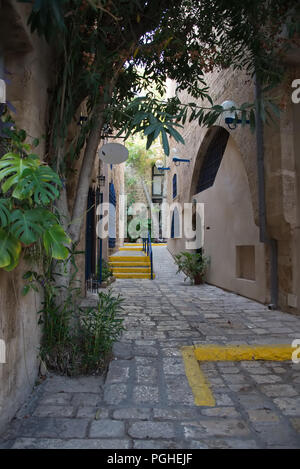Narrow lane in old jaffa israel 2 stock photo alamy