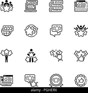 Simple Set of Testimonials Related Icons Stock Vector