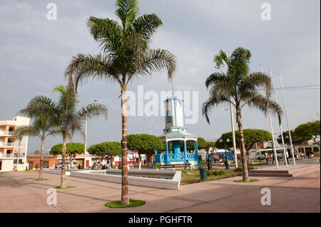 Plaza de armas at Cerro Azul, Ca ete,Lima. Stock Photo