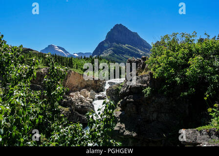 Many Glacier in Glacier National Park Stock Photo