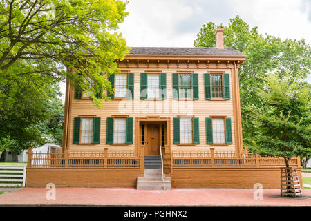 Home of President Abraham Lincoln is a National Historic Site located in Springfield, Illinois Stock Photo