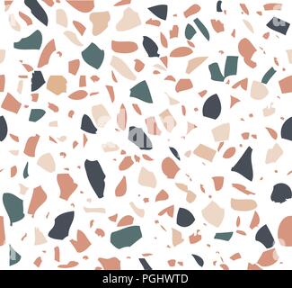vector illustration of terrazzo pattern background Stock Vector