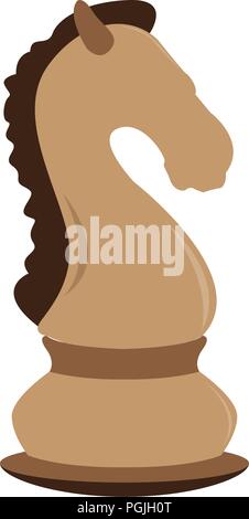 Isolated knight chess piece icon Stock Vector