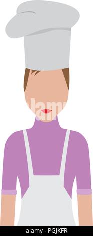 Isolated female chef avatar Stock Vector