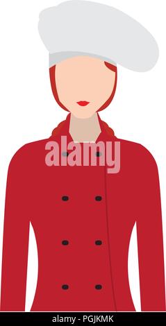 Isolated female chef avatar Stock Vector