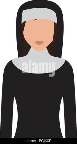 Isolated nun avatar Stock Vector